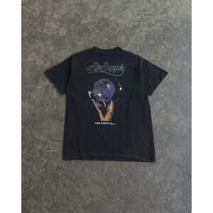 Vintage 1990s 90s Air Supply Band Fade Black Archive World Band Faded Black Tee